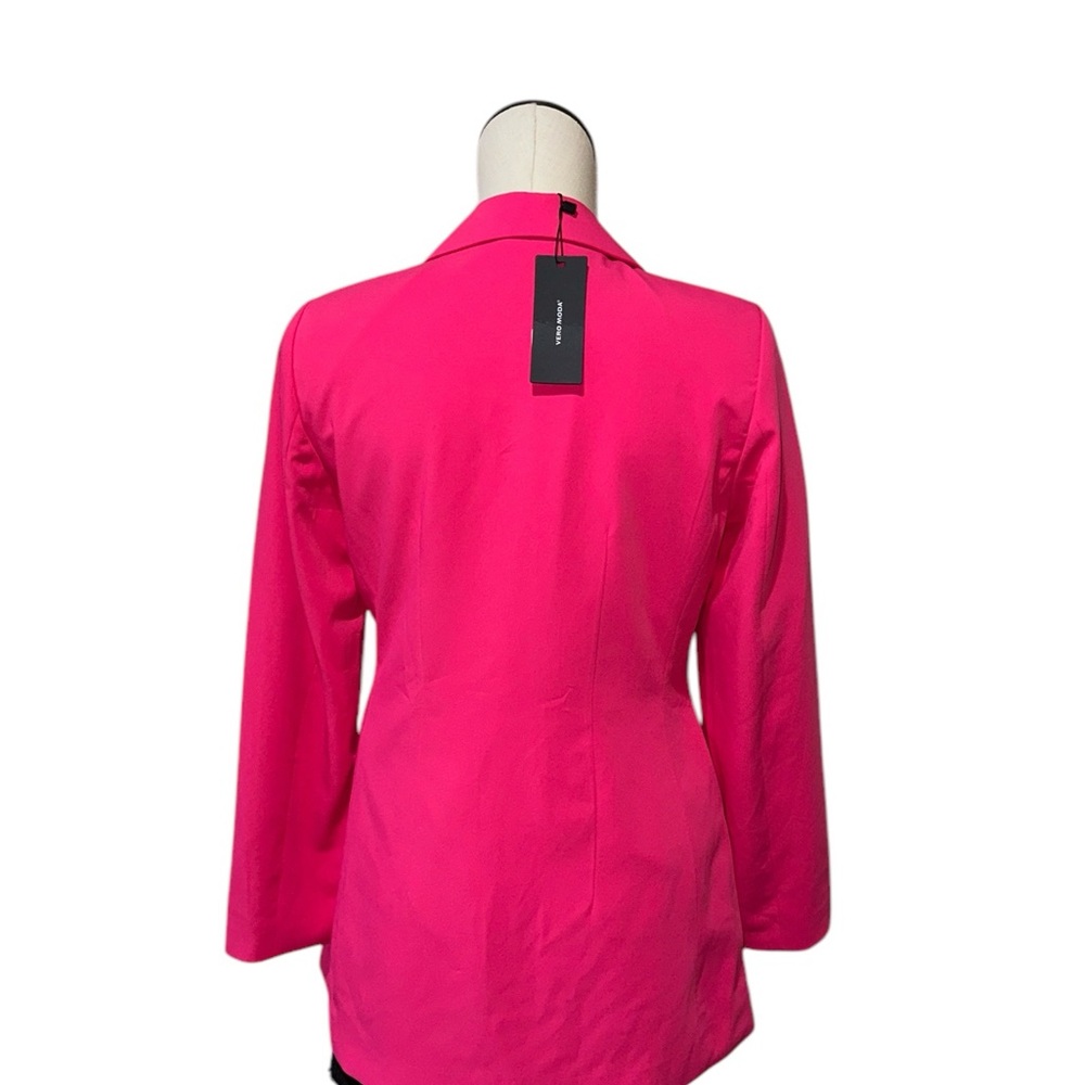 NWT VERO MODA Charity Slim Fit Long Blazer 6 US / 38 EU IN RASPBERRY - Picture 9 of 9